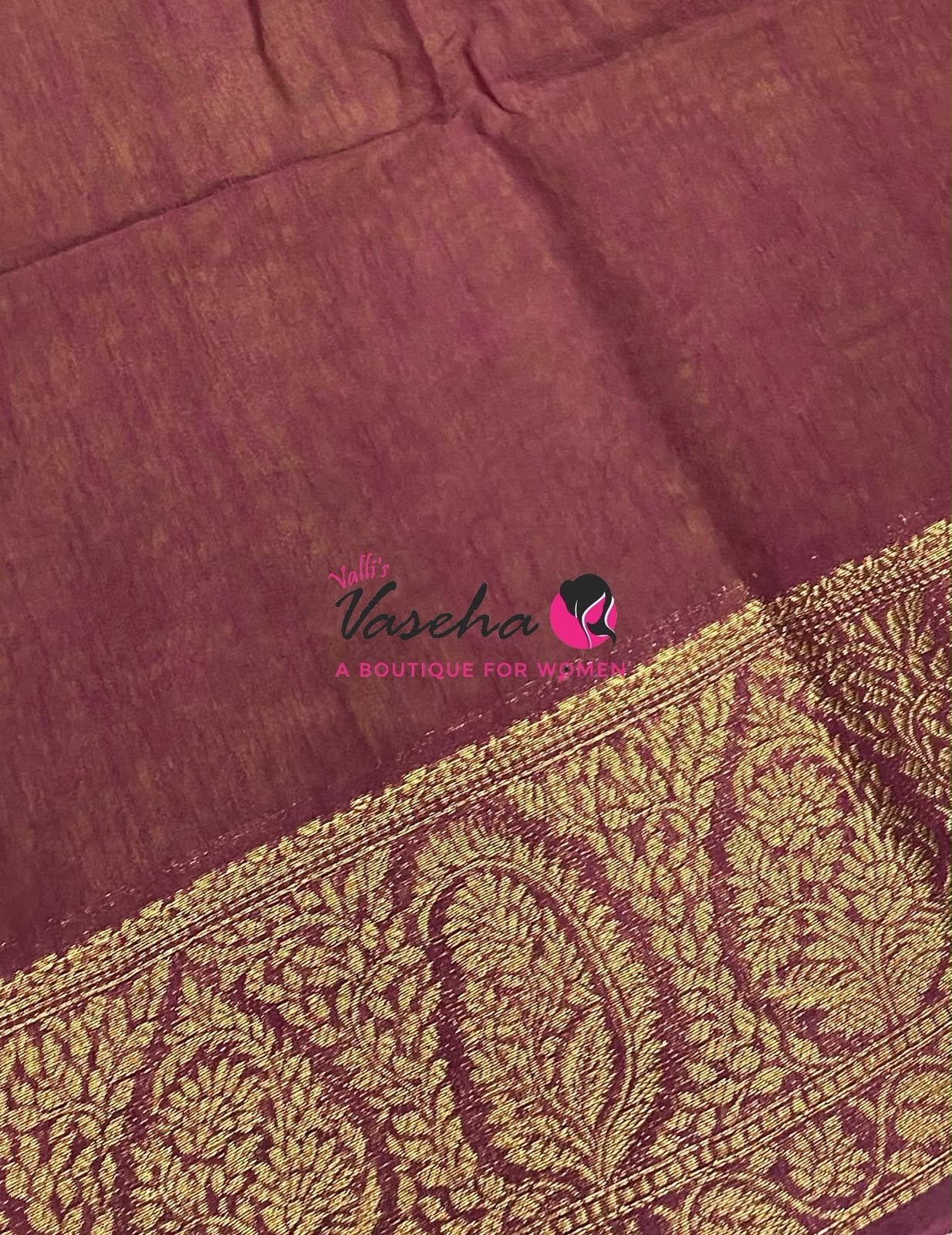 Semi Jute Silk Saree - Green With Maroon Shade- VVSJS001
