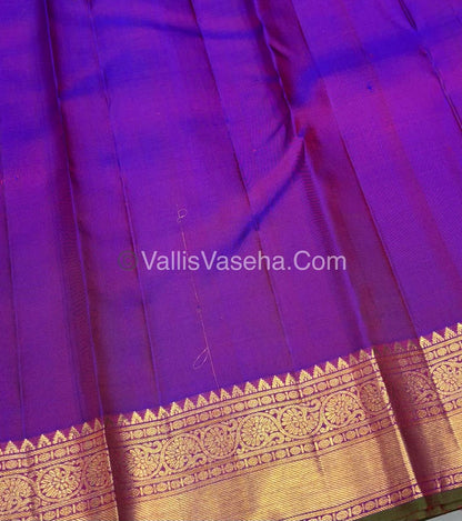 Pure Kanchipuram Silk Saree - Red & Purple Shade  - VVPS022