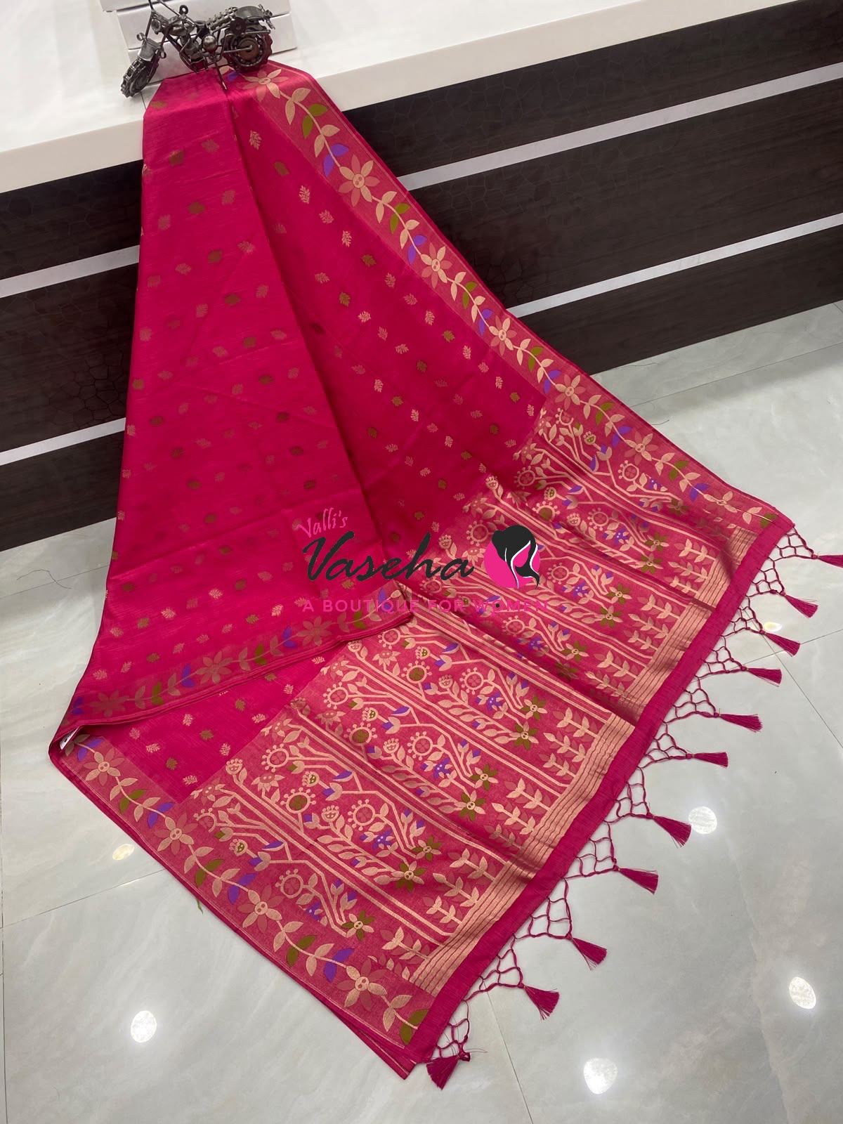 Banarasi - Heritage Meenakari Silk -   Pink Shade - VVBHS016