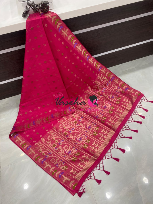 Banarasi - Heritage Meenakari Silk -   Pink Shade - VVBHS016
