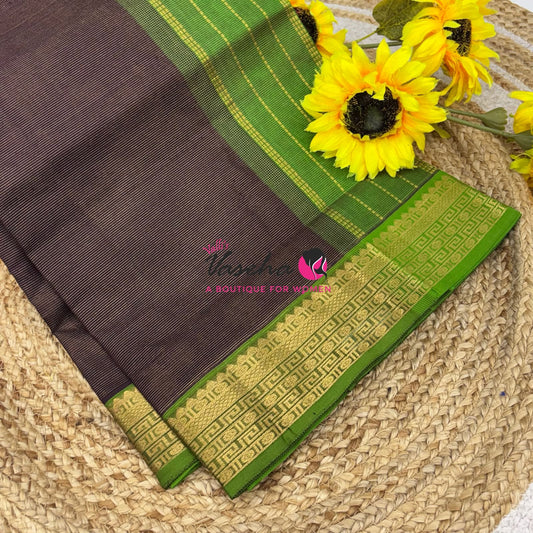 Pure Silk Cotton Saree - Vairavoosi Design - VVSCV005