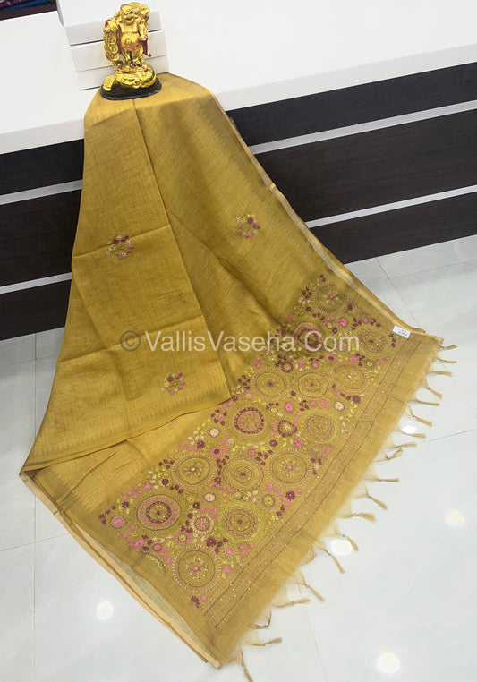 French Knot - Tissue Saree - Venthayam  Shade - VVLFN010