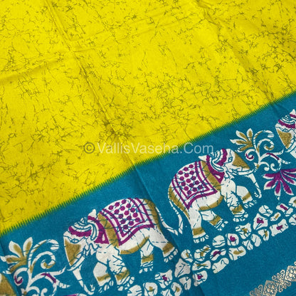 Budget Friendly Sarees - Casual Wear Sarees - Crackle Silk - VVCS002