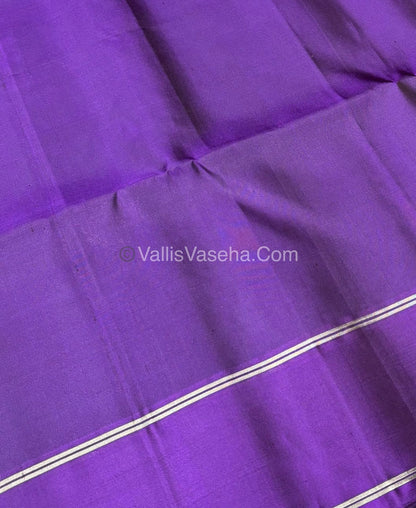 Pure Soft Silk Saree  - Teal & Purple Combo - VVPSS055
