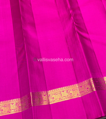Pure Kanchipuram Silk Saree - Purple & Pink Shade  - VVPS022