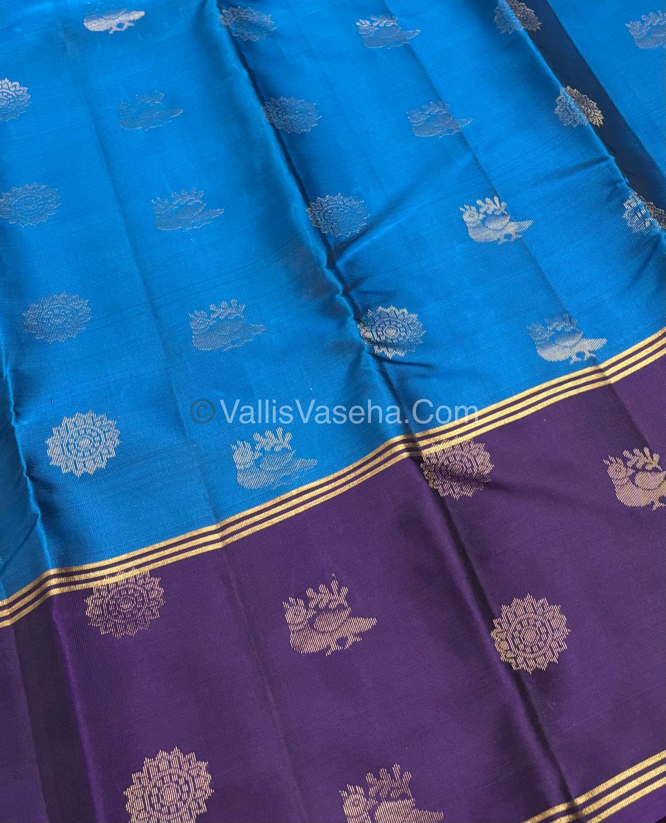 Half Mix - Pure Soft Silk Saree - Long Retta Petta Border with Butta - VVPSS050