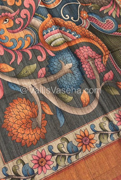 Art Silk / Semi Gicha Tussar Saree  - VVSGT003