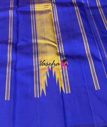 Pure Kanchipuram Silk Saree - Thalampoo - VVPS029