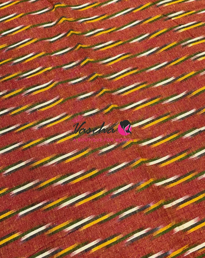 Ikkat Mercerised Cotton Saree - Single Ikkat - VVIKS001