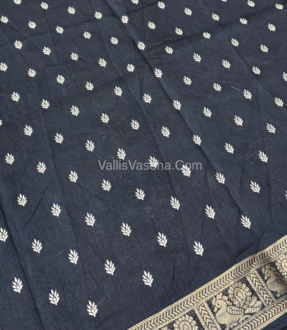 Casual Wear - Fancy Viscose Mulberry Silk  - Black Shade - VVFMS001