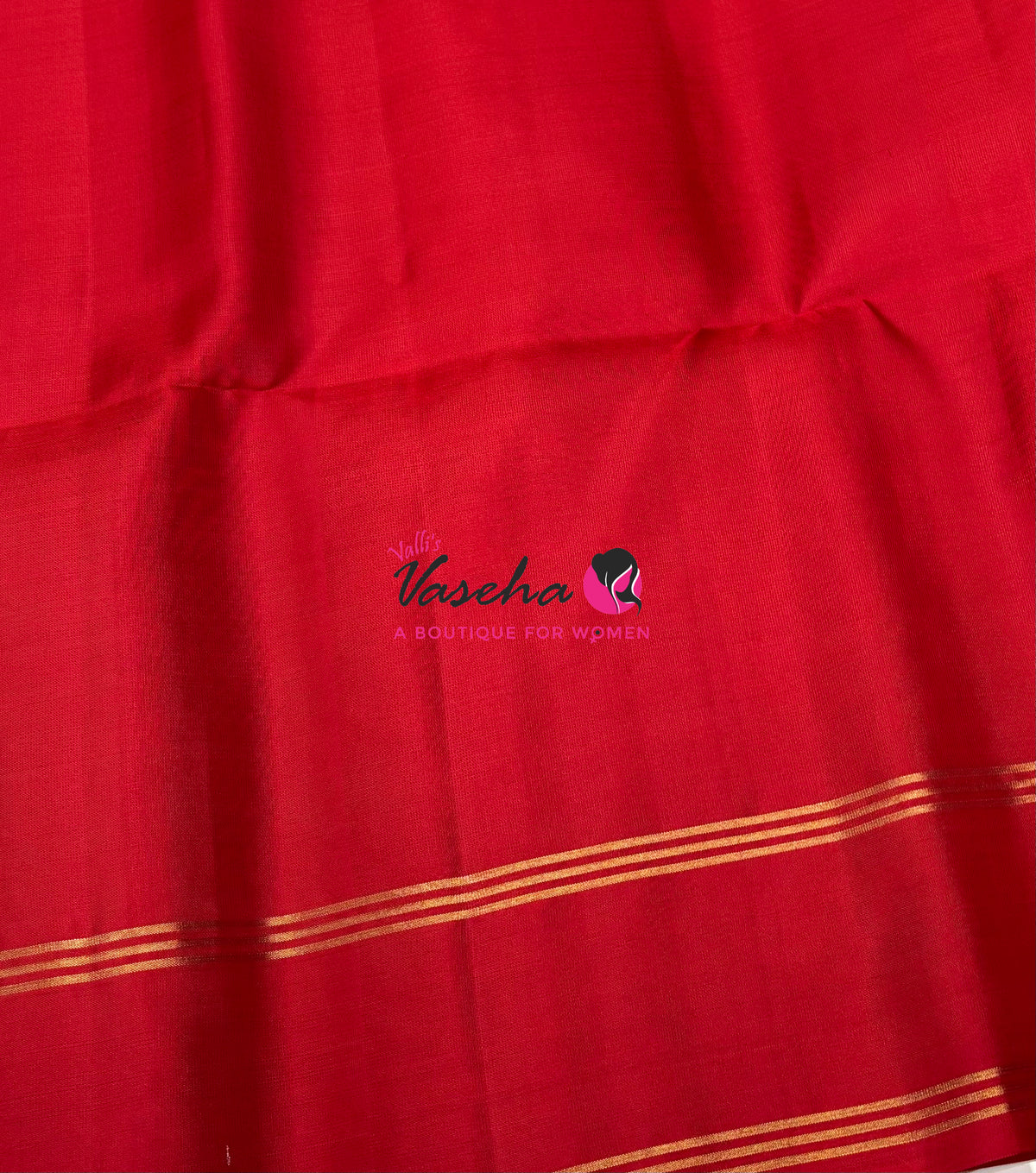 Pure Soft Silk Saree  - Kolam Weaving  - Creamish Gold & Red Combo - VVPSS160