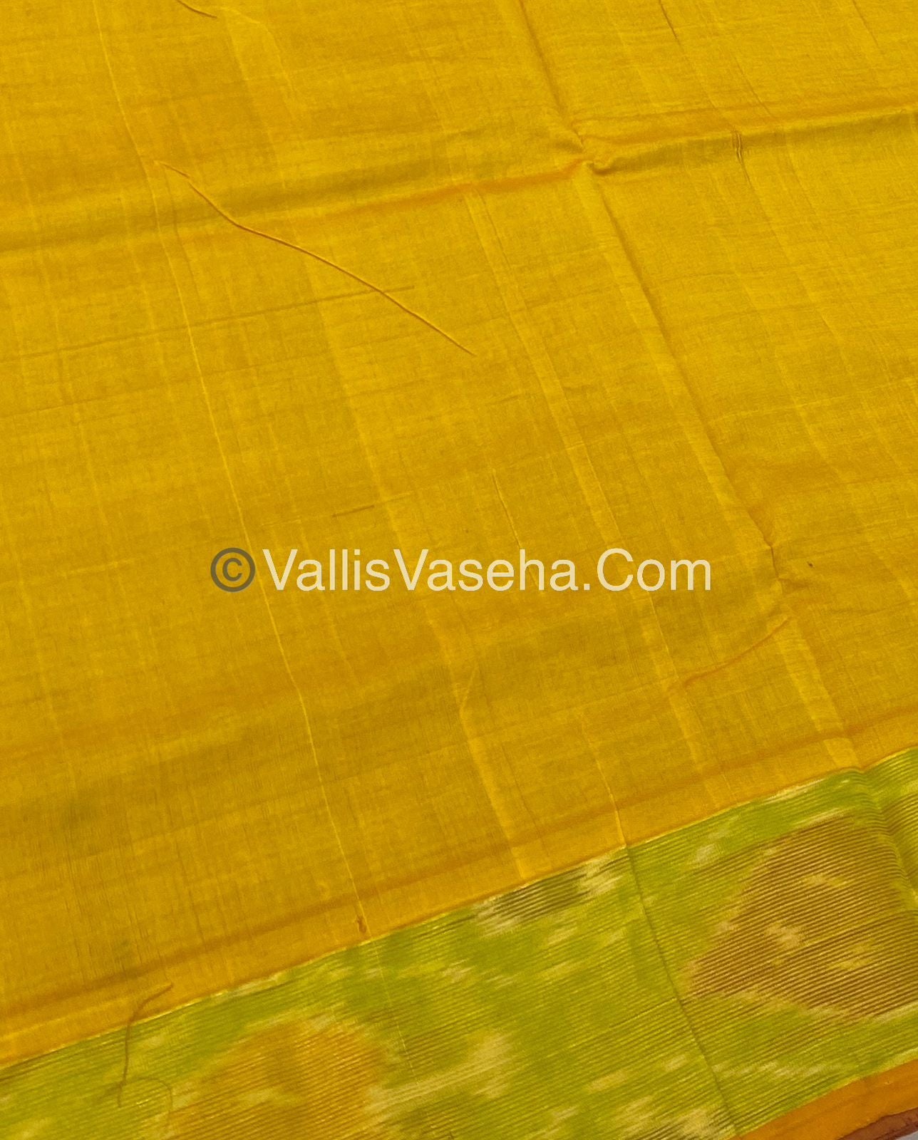 Semi Silk Cotton Saree - Purple &  Yellow - VVSSC001