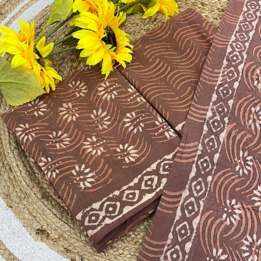 Pure Mul Mul Cotton - Bagru/ Dabu Print - VVUSM002