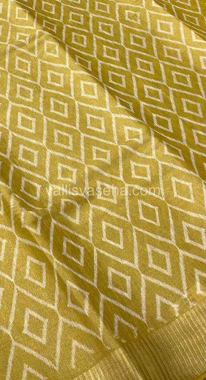 Semi Tussar Silk - Mustard Yellow Shade - VVSTS001