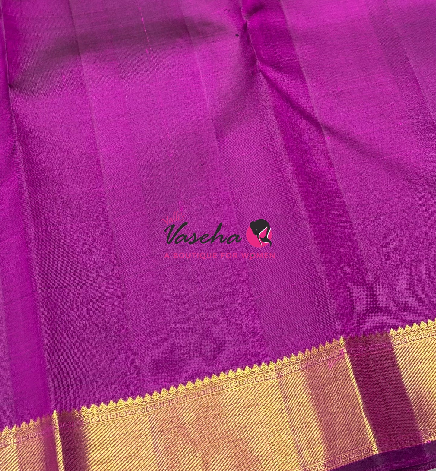 Pure Kanchipuram Silk Saree - Purple Shade - VVPS068