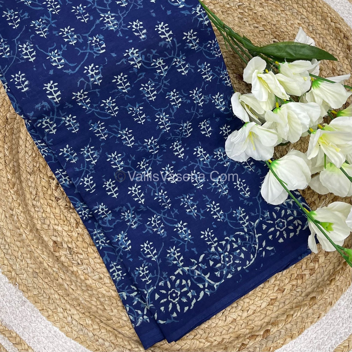 Pure Soft Mul Mul Cotton Sarees - Hand Block Prints - VVMMC007