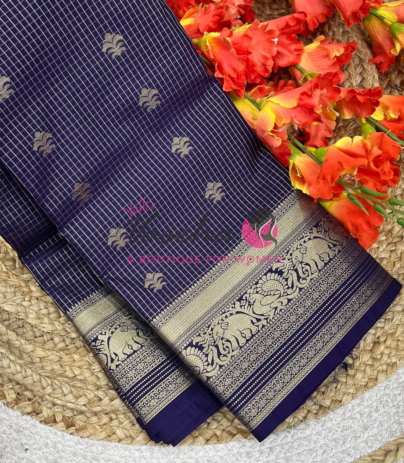 Semi Kanchi Silk - Vairavoosi Butta - VVSKS004