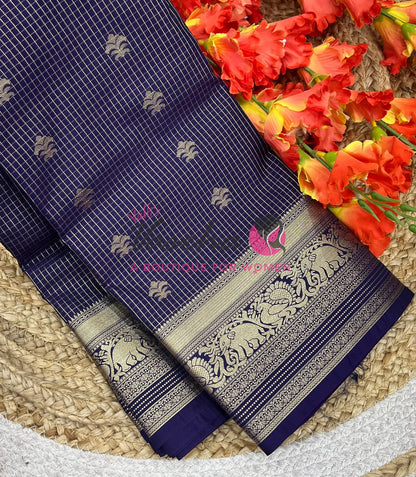 Semi Kanchi Silk - Vairavoosi Butta - VVSKS004
