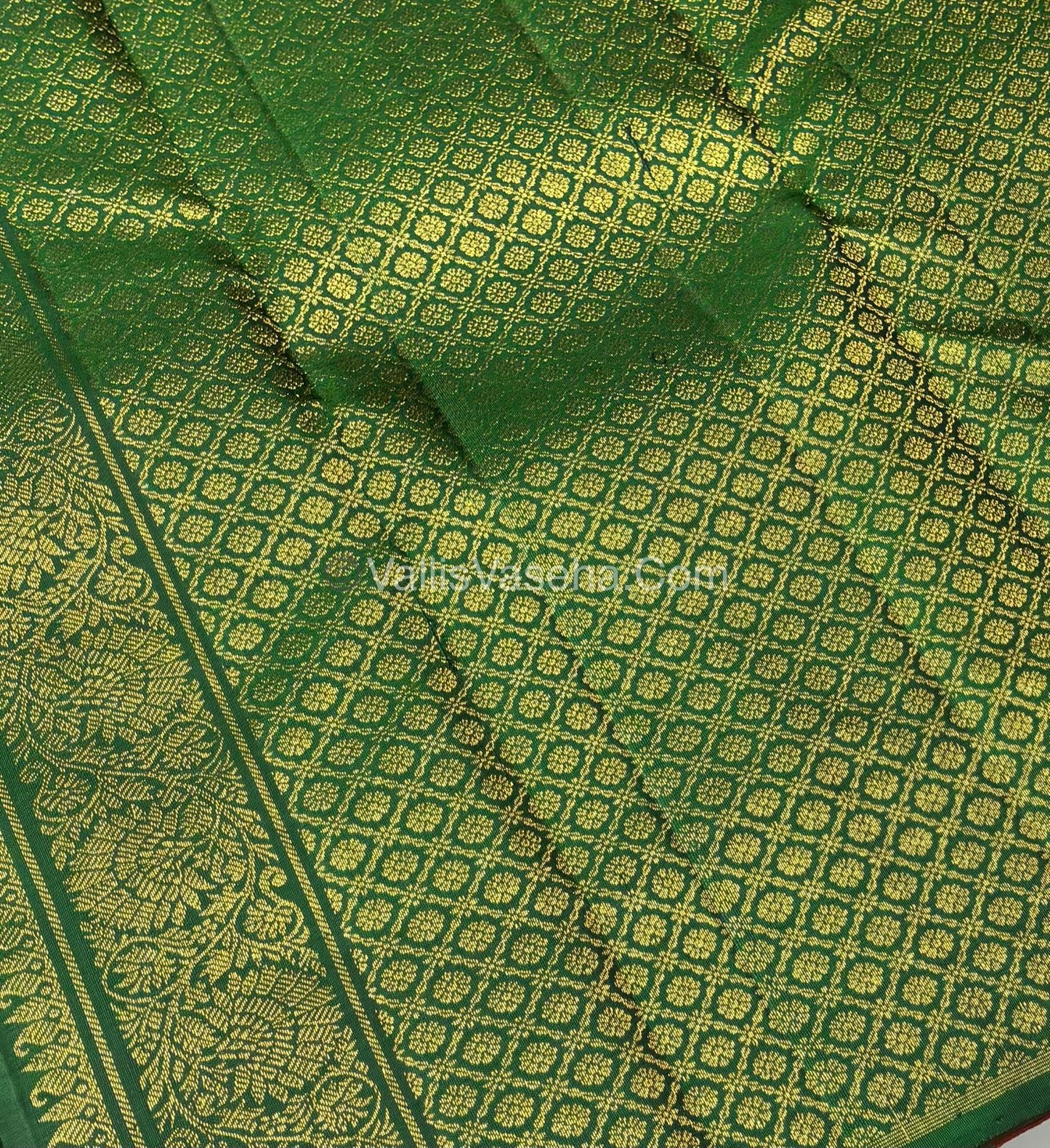 Pure Kanchipuram Silk Saree - Pazhum Pazhamum Checks - VVPS017