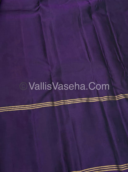 Half Mix - Pure Soft Silk Saree - Long Retta Petta Border with Butta - VVPSS075