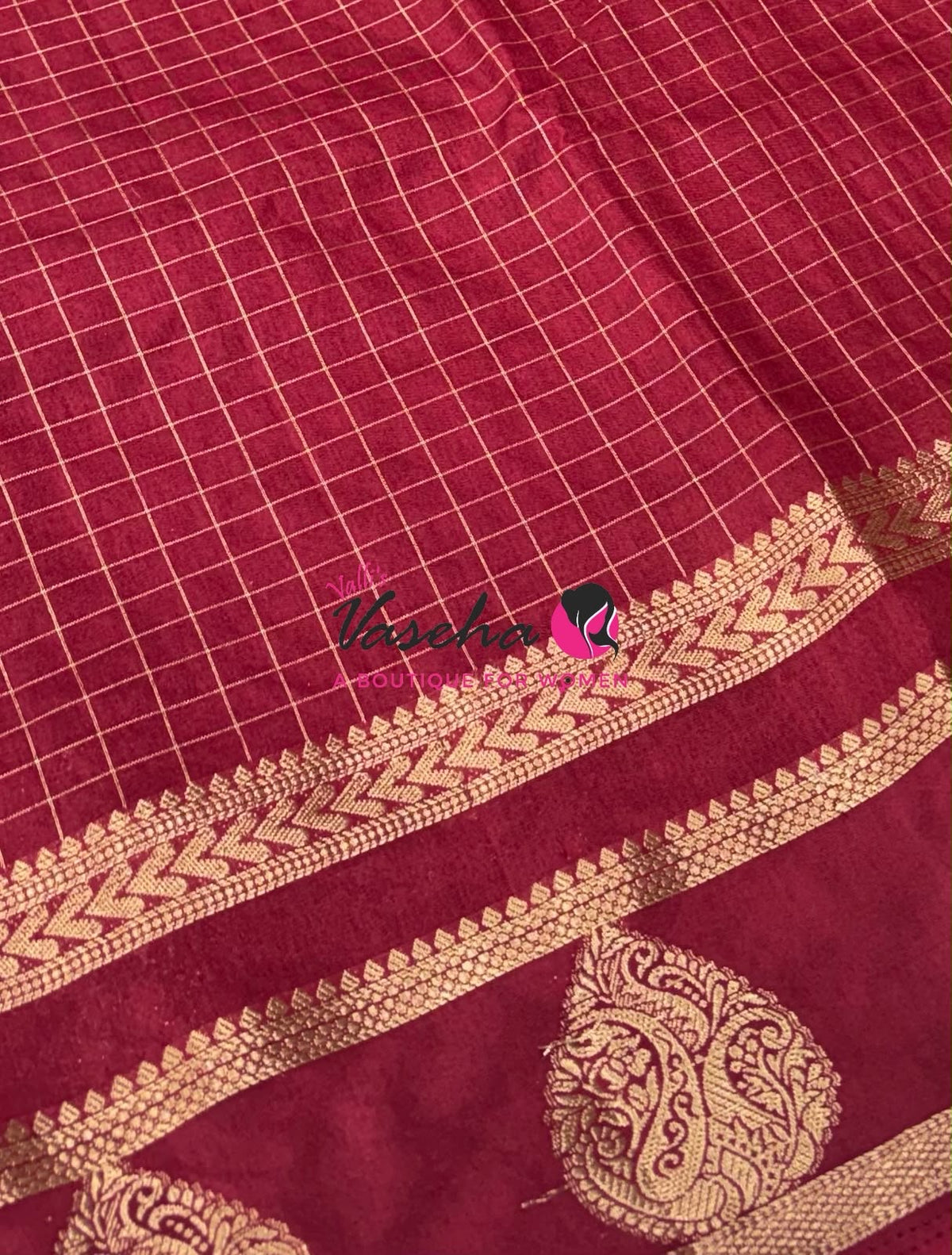 Semi Tussar Silk Saree | Maroon Shade |VVSTS061