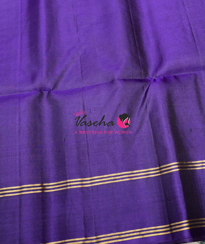 Pure Soft Silk Saree  - Lavender & Purple Combo - VVPSS140
