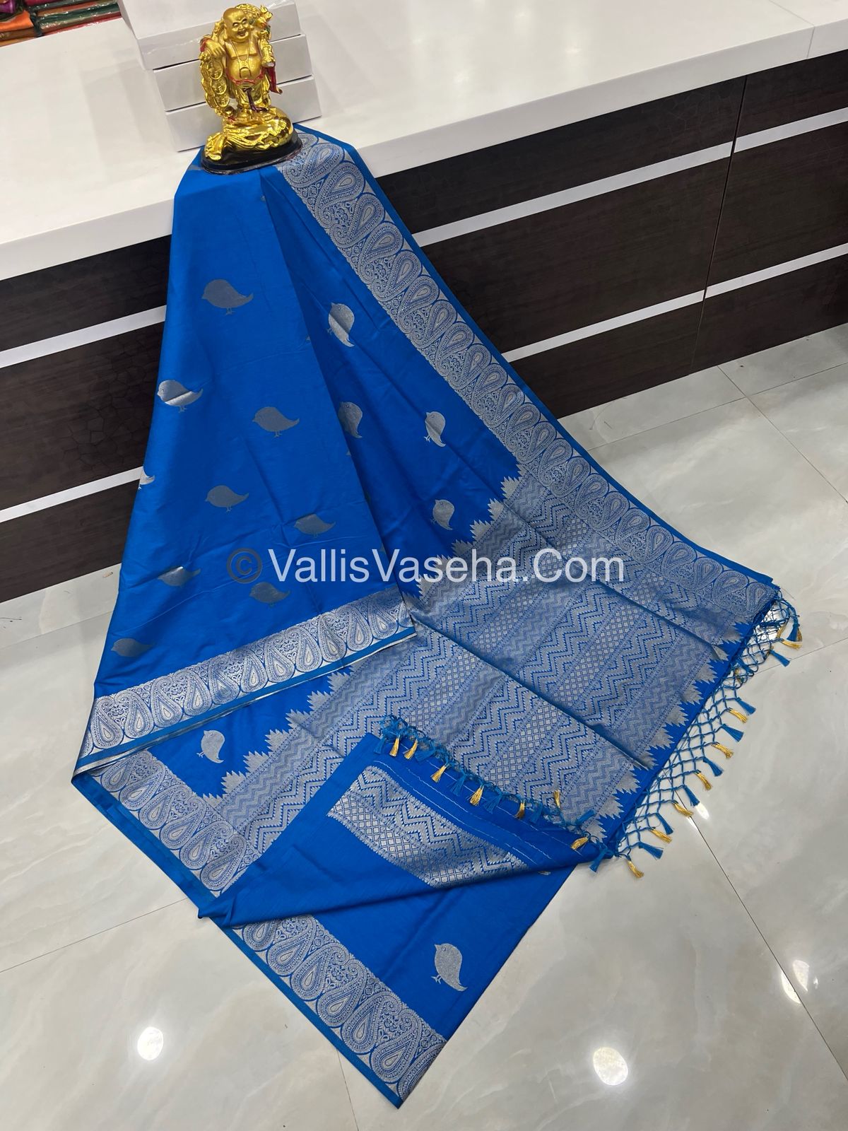 Banarasi - Heritage Silk - Semi Kathan Silk - Blue Shade - VVBHS005