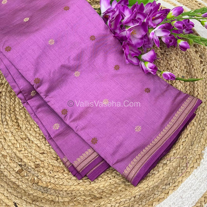 Semi Tussar Silk Saree - Onion Pink ( Lilac ) shade - VVSTS011