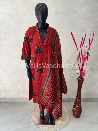 Readymade 3pc Set - Appliqué Work - VVRMS002