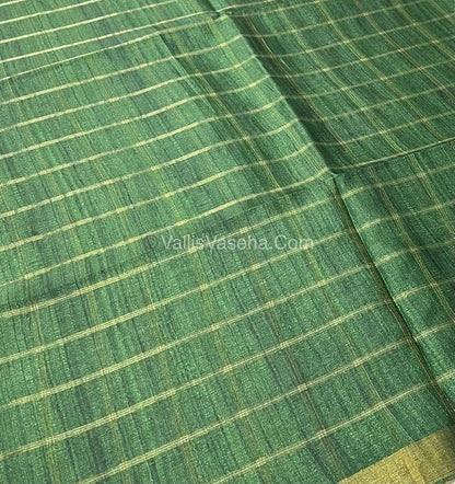 Semi Gicha Tussar Silk Saree - checks pattern - VVSGT001