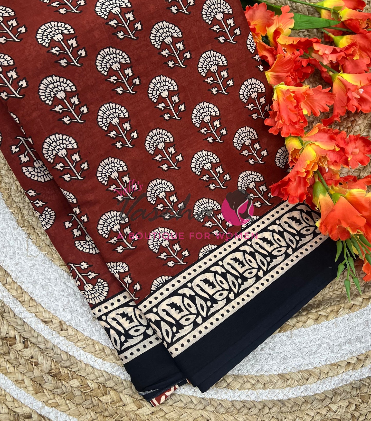 Pure Soft Mul Mul Cotton Sarees - Hand Block Prints - VVMMC010