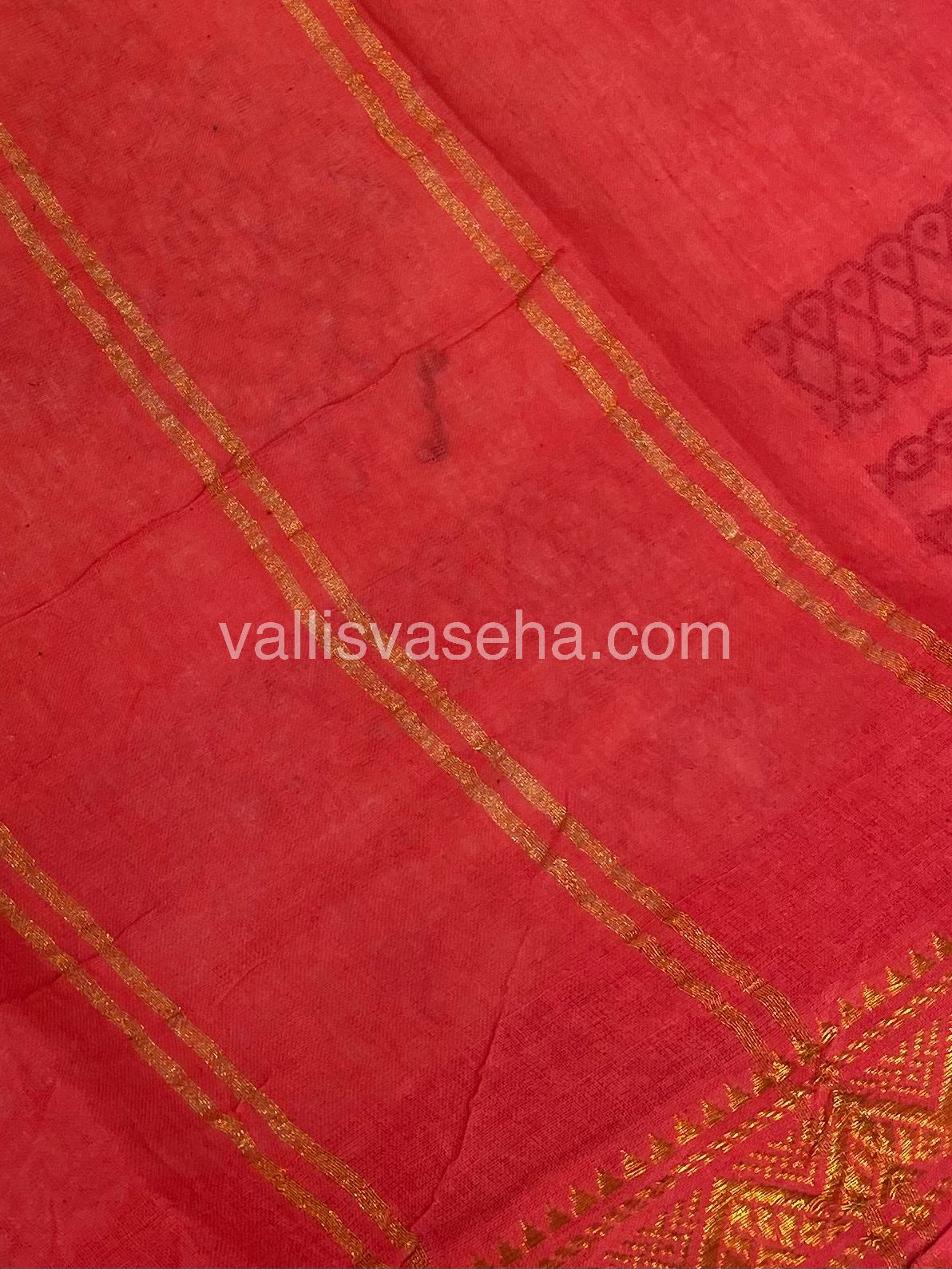 Sungudi Cotton Saree  - Kolam Print  - VVSKP002