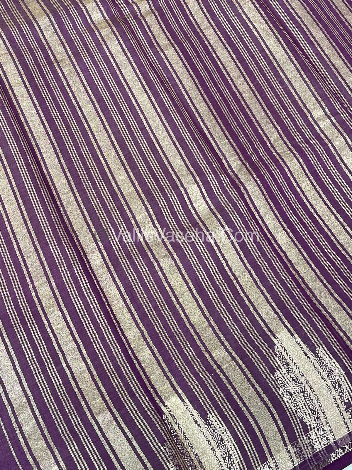 Semi Tussar Silk Saree |Wine shade |VVSTS046