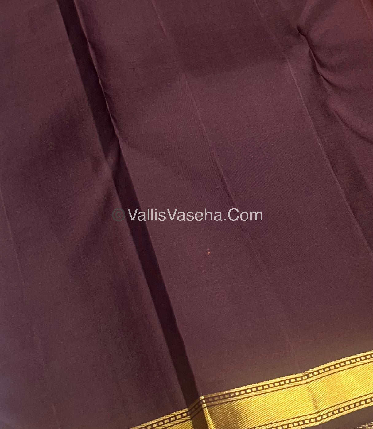 Pure Kanchipuram Silk Saree - Rust Orange & Wine Brown Combo - VVPS021