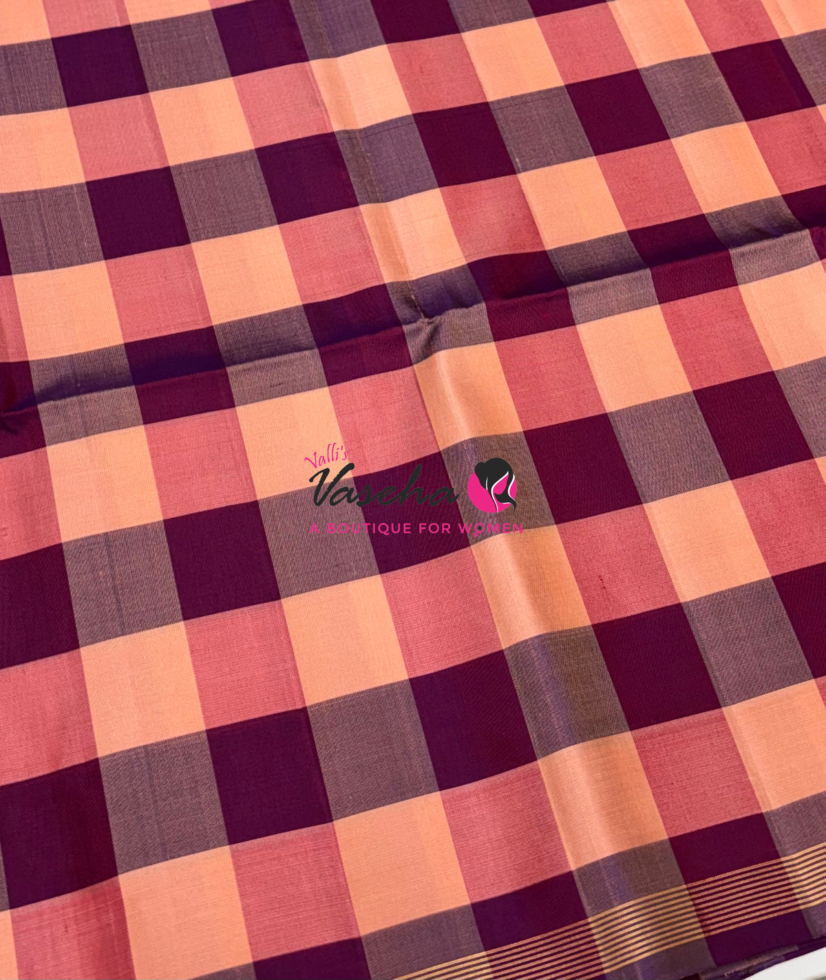 Pure Soft Silk Saree  - Small Pazhum Pazhamum Checks - VVPSS159