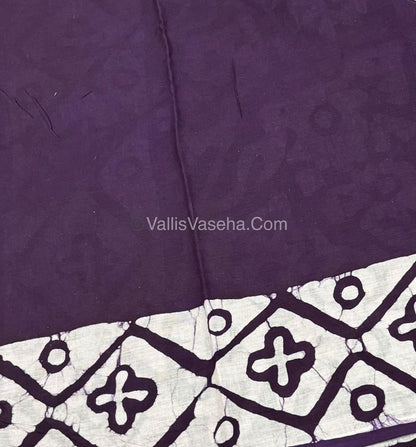 Pure Soft Mul Mul Cotton Sarees - Hand Block Prints - VVMMC006