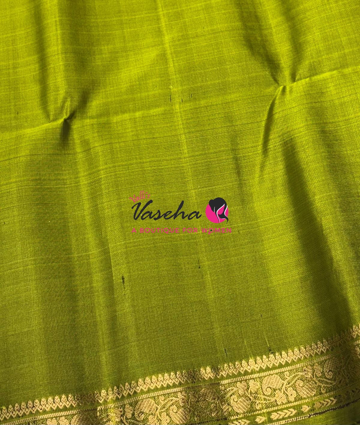 Pure Soft Silk Saree - Lemon Green & Green Shade - VVPSS099
