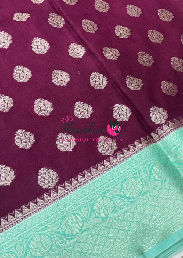 30% less - Offer Saree - Semi Banarasi Saree - VVDS009