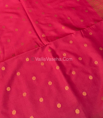 Semi Soft Silk   - Borderless - Contemporary Design - Pinkish Red Shade -VVSSS012