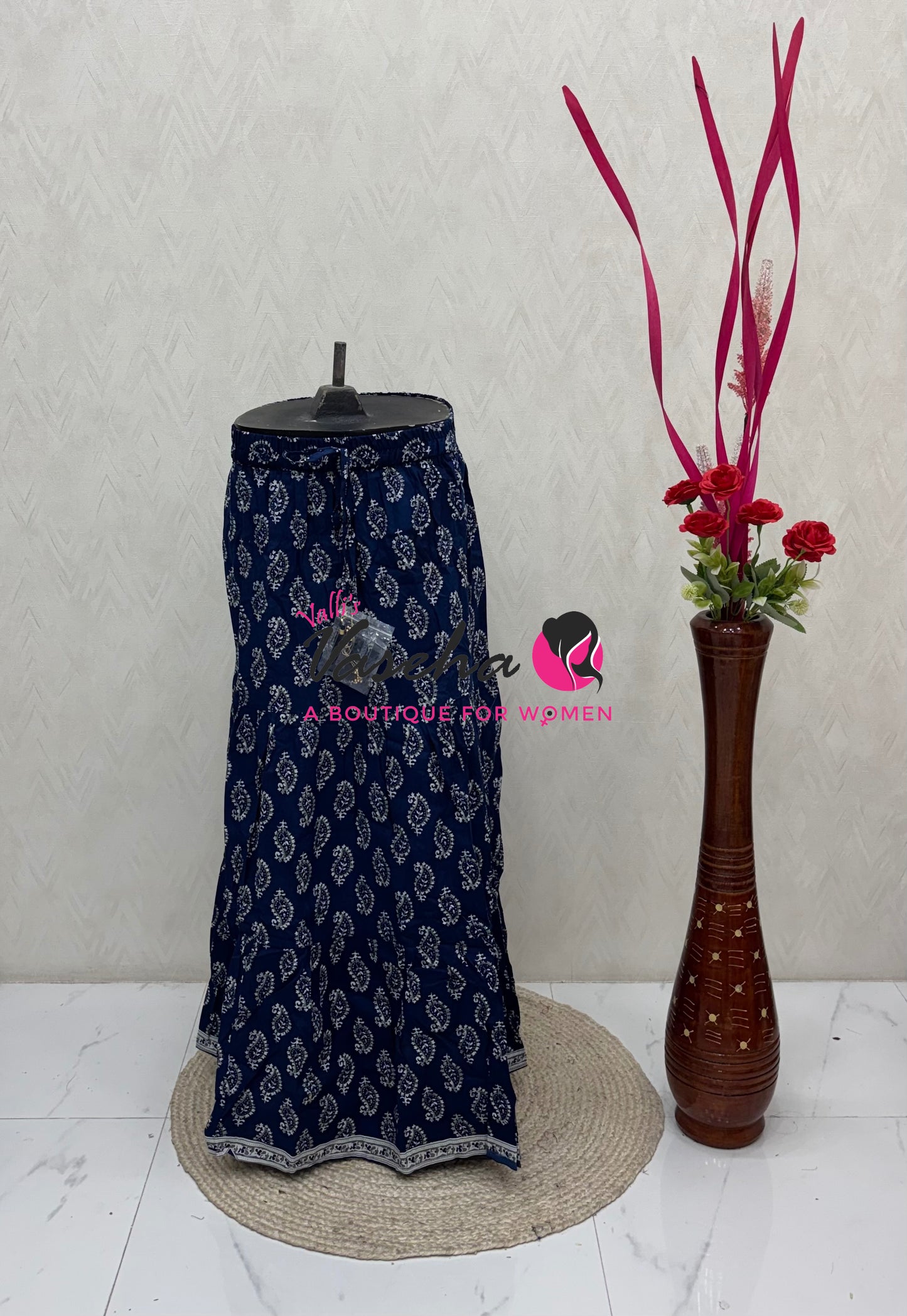 Skirts - Indigo Blue shade - Free Size ( Fit Upto XL Size) - VVPS001
