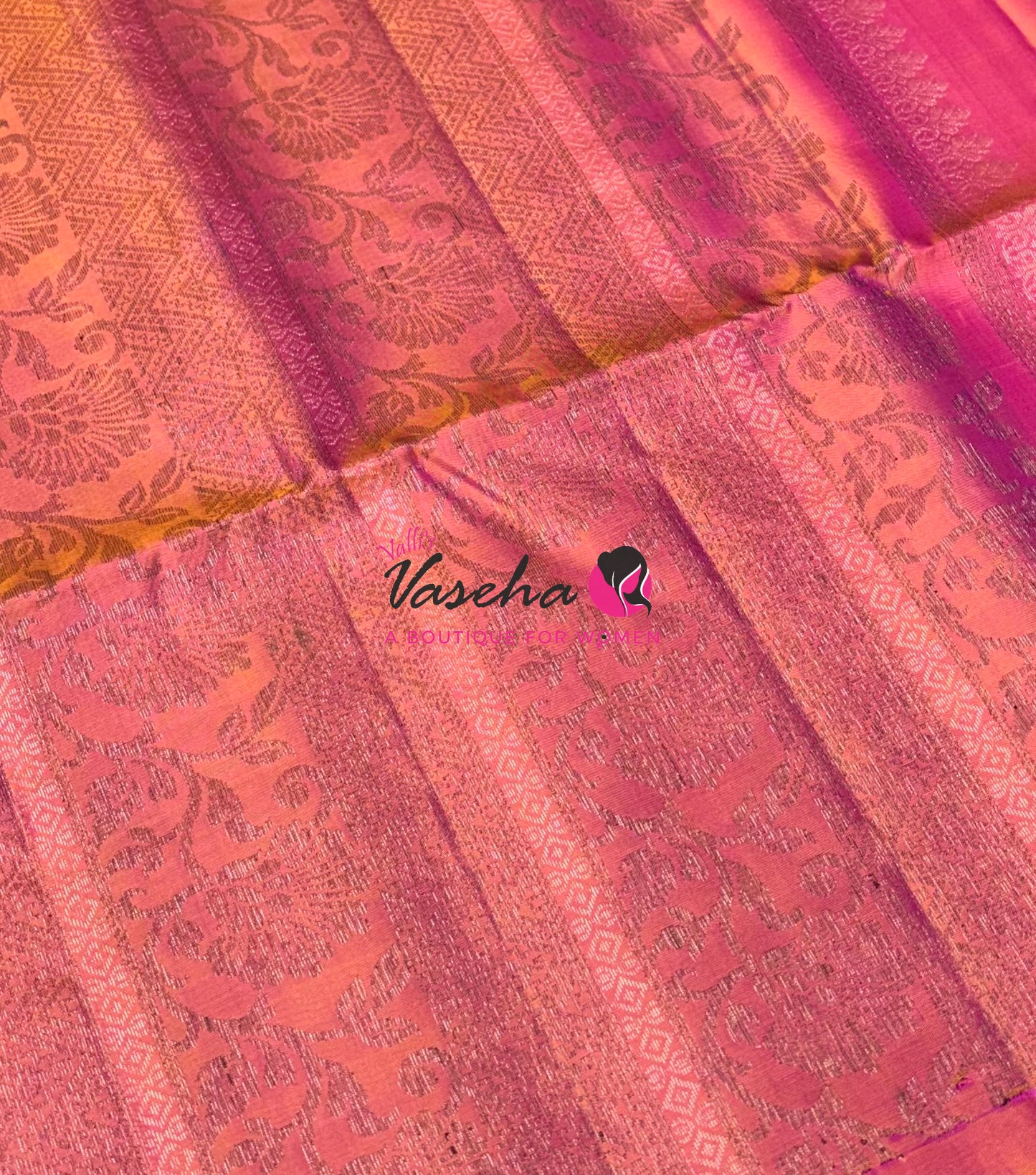 Pure Soft Silk Saree - Border Less - Peachish Pink Shade - VVPSS081