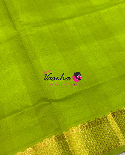 Semi Silk Cotton Saree | Pazhum Pazhamum Checks Design |VVSSC020