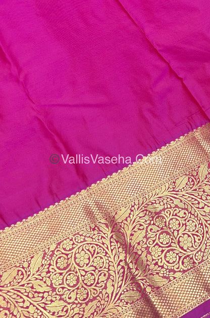Semi Kanchipuram Silk - Pink shade - Semi Bridal - VVSKS002