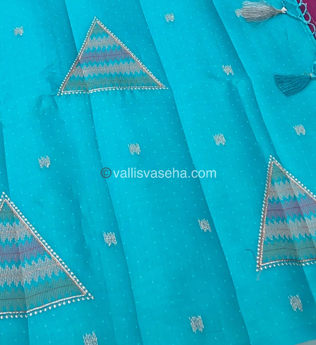 Pre Booking [4-6 weeks]| Butter Silk - Blue & Pink Combo - VVBS001