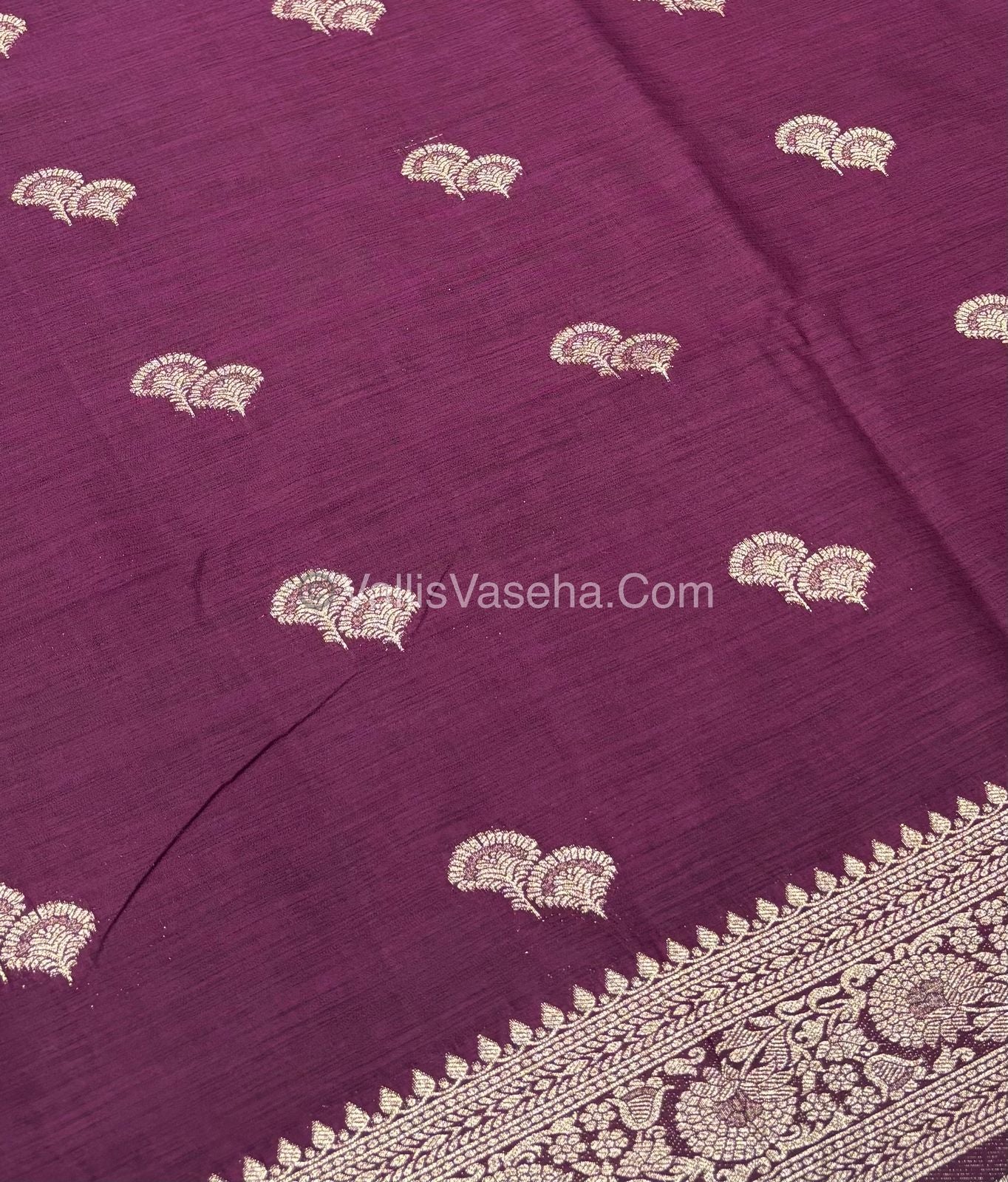 Banarasi - Heritage Silk - Semi Kathan Silk - Wine Shade- VVBHS004