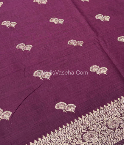 Banarasi - Heritage Silk - Semi Kathan Silk - Wine Shade- VVBHS004