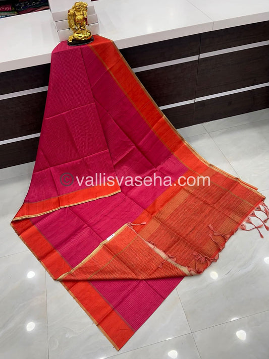 Semi Tussar Silk - Vairavoosi Design - VVSTS037