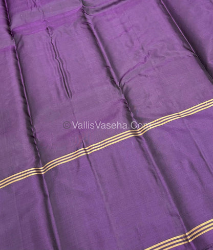 Half Mix - Pure Soft Silk Saree - Long Retta Petta Border with Butta - VVPSS050
