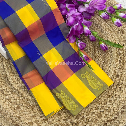 Pazhum Palamum checks - Semi Silk Sarees - VVSSS003
