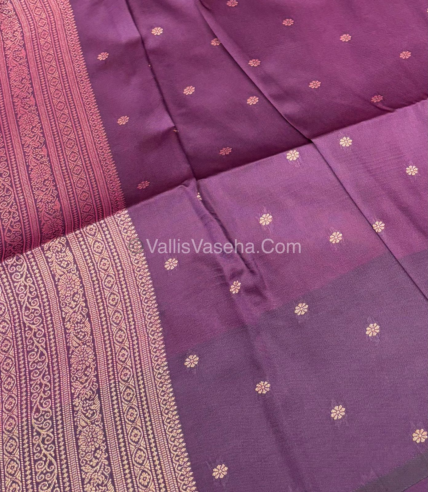 Semi Soft Silk - Purple With Purple Shade -VVSSS032 - 4